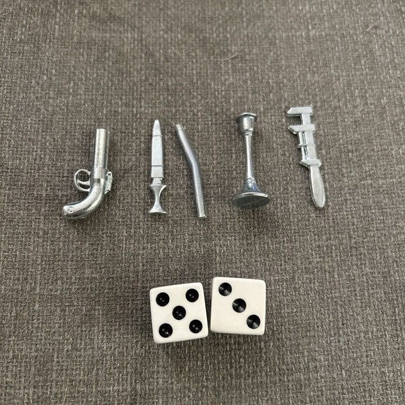 Clue Classic Board Game 2013 Replacement Pieces - Weapons and Dice - Picture 1 of 5